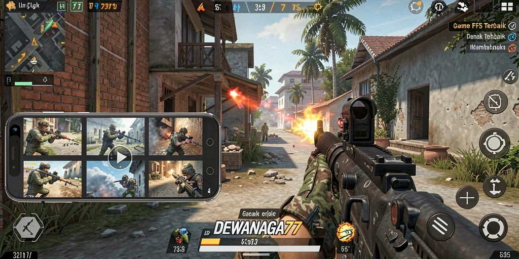 Tampilan gameplay DEWANAGA77 yang seru dalam mode FPS.