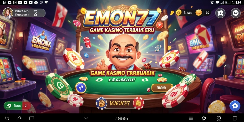 Tampilan screenshot game EMON77 yang menunjukkan gameplay kasino yang seru.