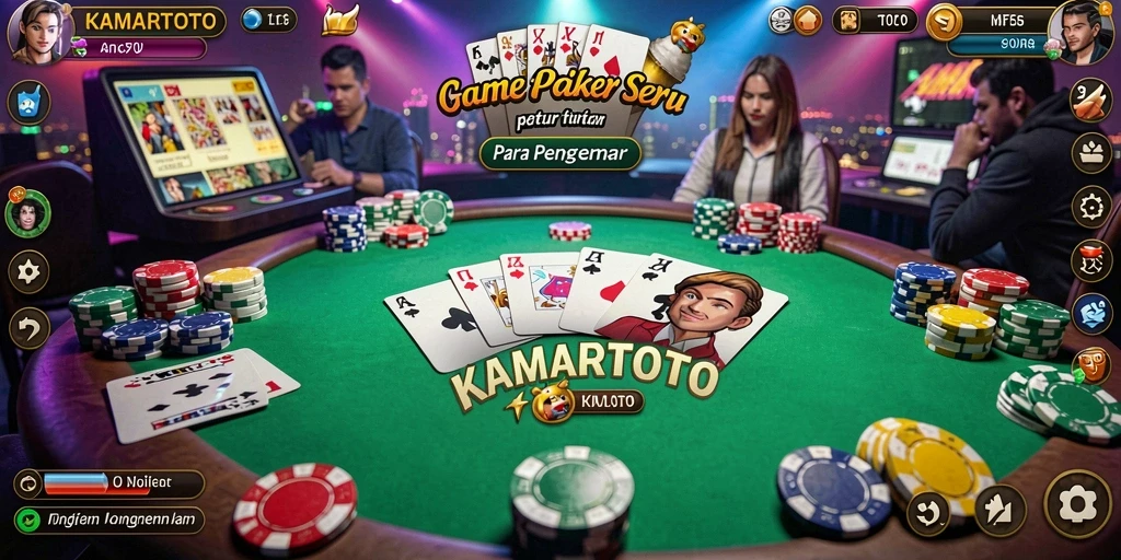 Gameplay KAMARTOTO menampilkan keseruan permainan poker yang menantang.