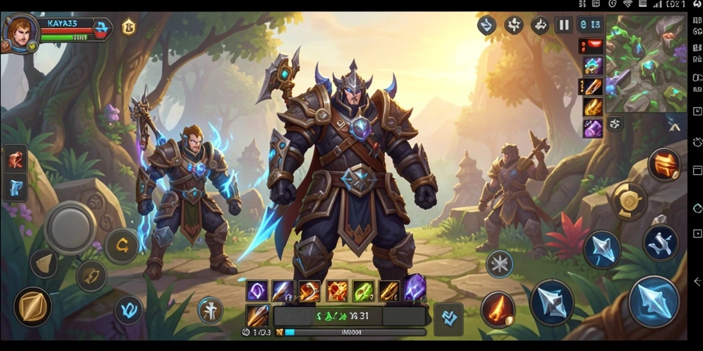 Screenshot gameplay KAYA33 dengan pertarungan epik.