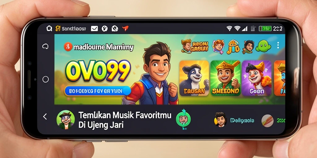 Screenshot OVO99 menampilkan tampilan antarmuka yang menarik dan interaktif.