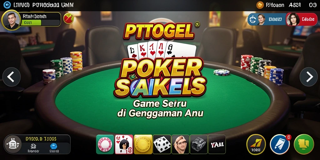Screenshot utama PTTOGEL menampilkan momen seru permainan Poker.