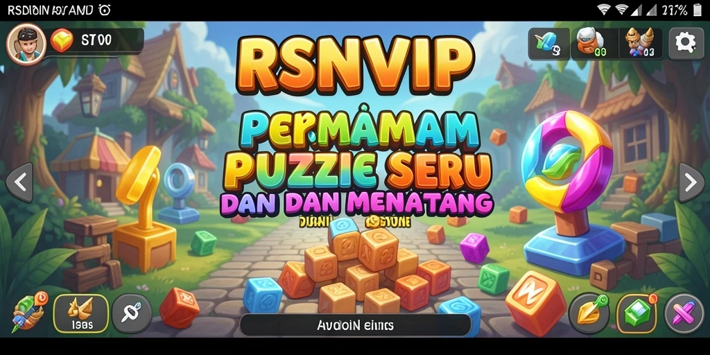 Tampilan gameplay RSNVIP yang penuh warna dan menantang.